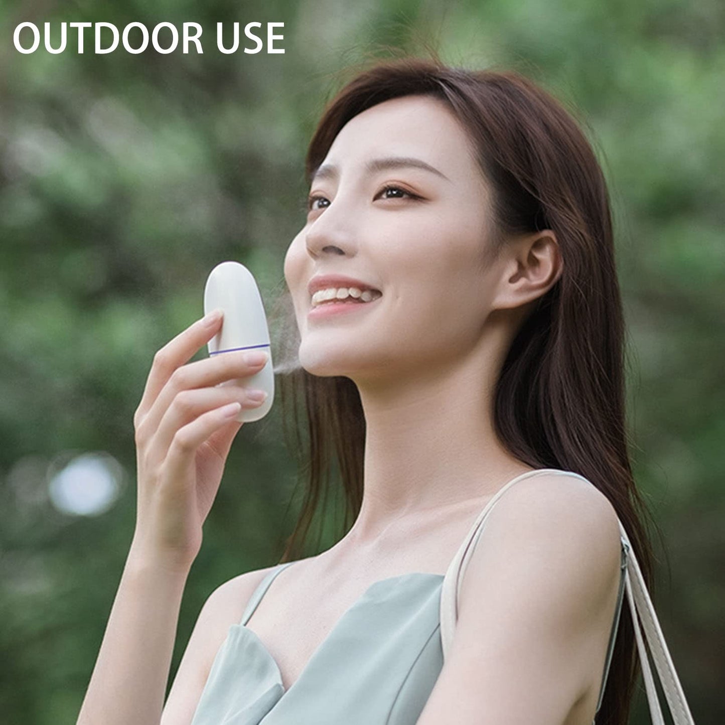 Facial Mister, 35ml Cute Animal Facial Mist Sprayer USB Rechargeable Mini Eye Face Humidifier Portable Facial Steamer for Travelling Face Daily Makeup Skin Care (White)