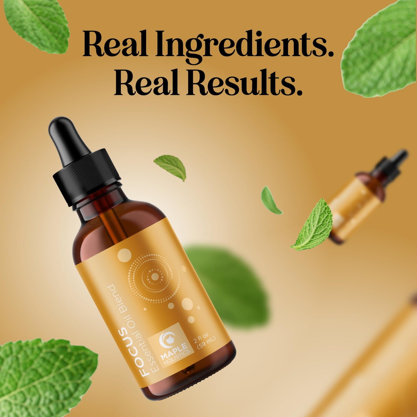 Focus Essential Oil Blend for Diffusers - Aromatherapy Essential Oils Blend for Home and Travel Energy Focus and Attention Support with Grapefruit Bergamot Peppermint and Eucalyptus (2 Fl Oz)