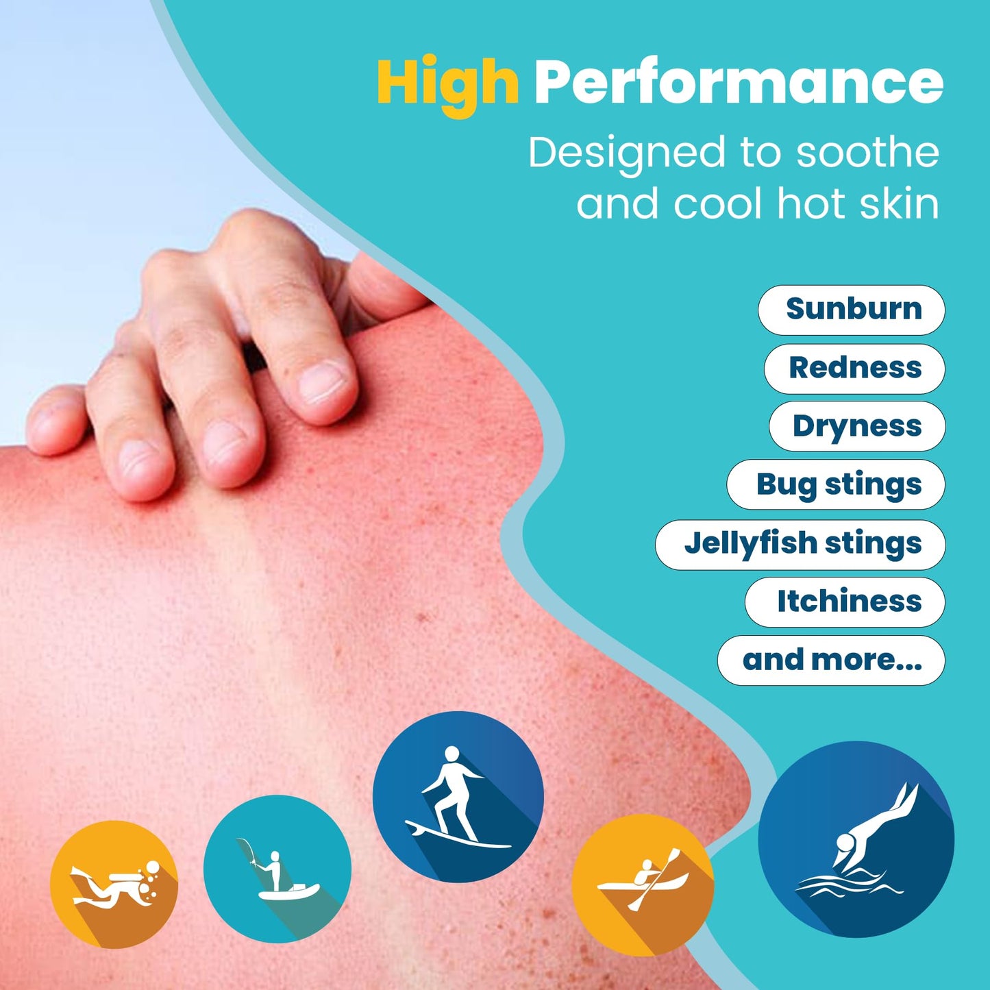 STREAM 2 SEA Soothing Aloe Vera Gel, Reef Safe Paraben Free All Natural Underwater Sting and Sunburn Relief, After Sun Care for Face and Body Easy to Absorb Hydration Moisturizing Formula, 6 Fl oz