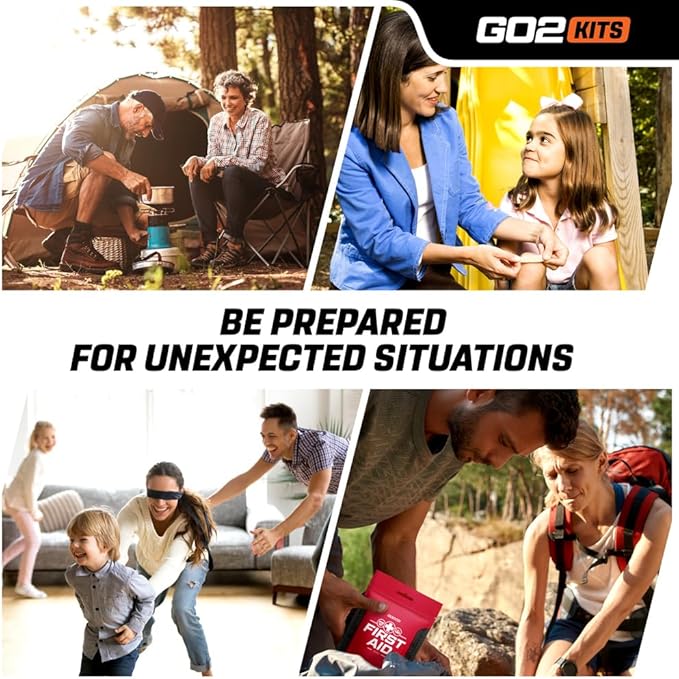 54-Piece First Aid Kit, Basic Plus Emergency First Aid Kit for Home, Work & Travel, Red, 10-Pack (RX350MAX)