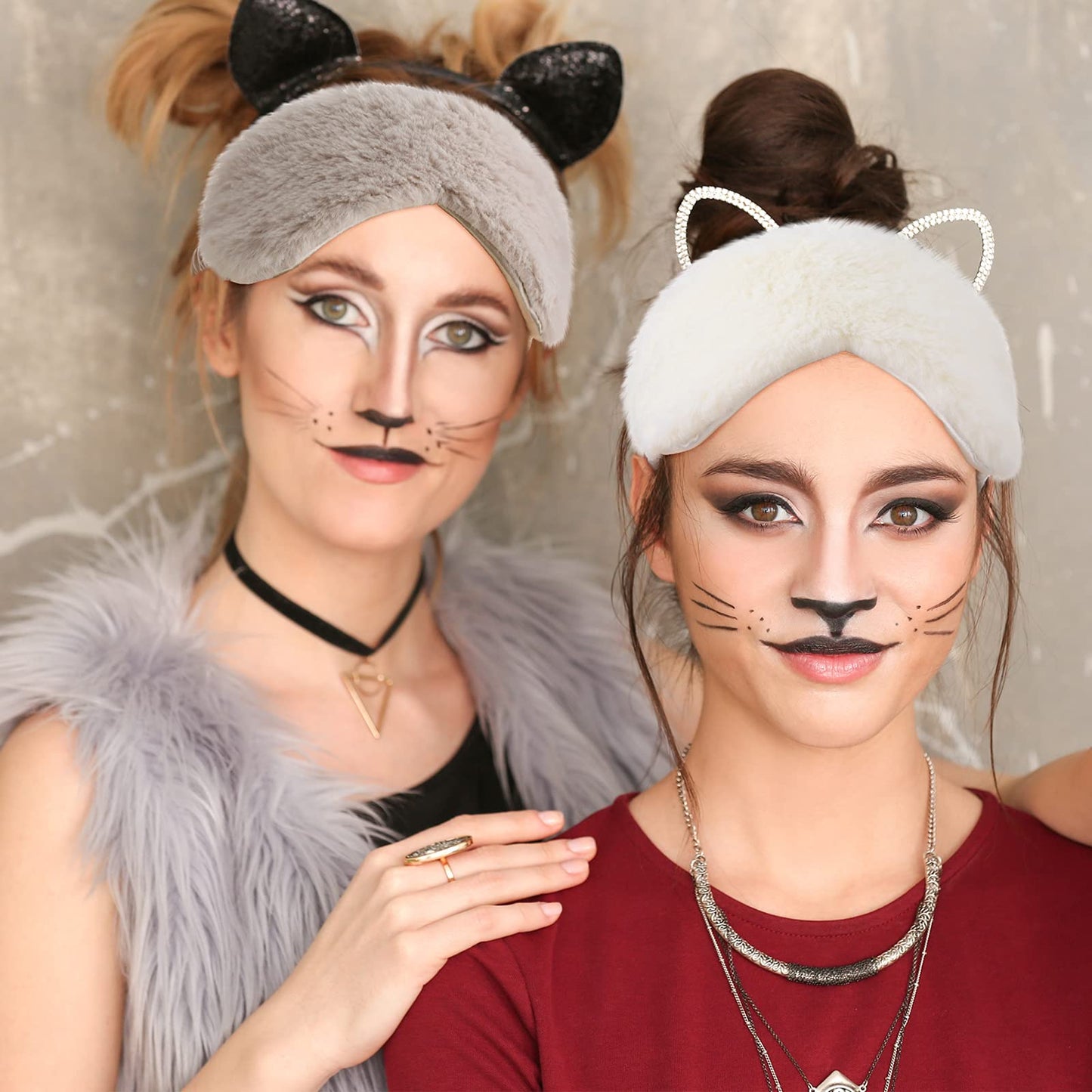 4 Pieces Plush Eye Mask Silk Furry Sleep Masks Comfortable Blindfold Eye Cover Colorful Satin Night Eyeshade Cover for Women Men Sleep Travel Nap Sleeping (Solid, Fresh Colors)