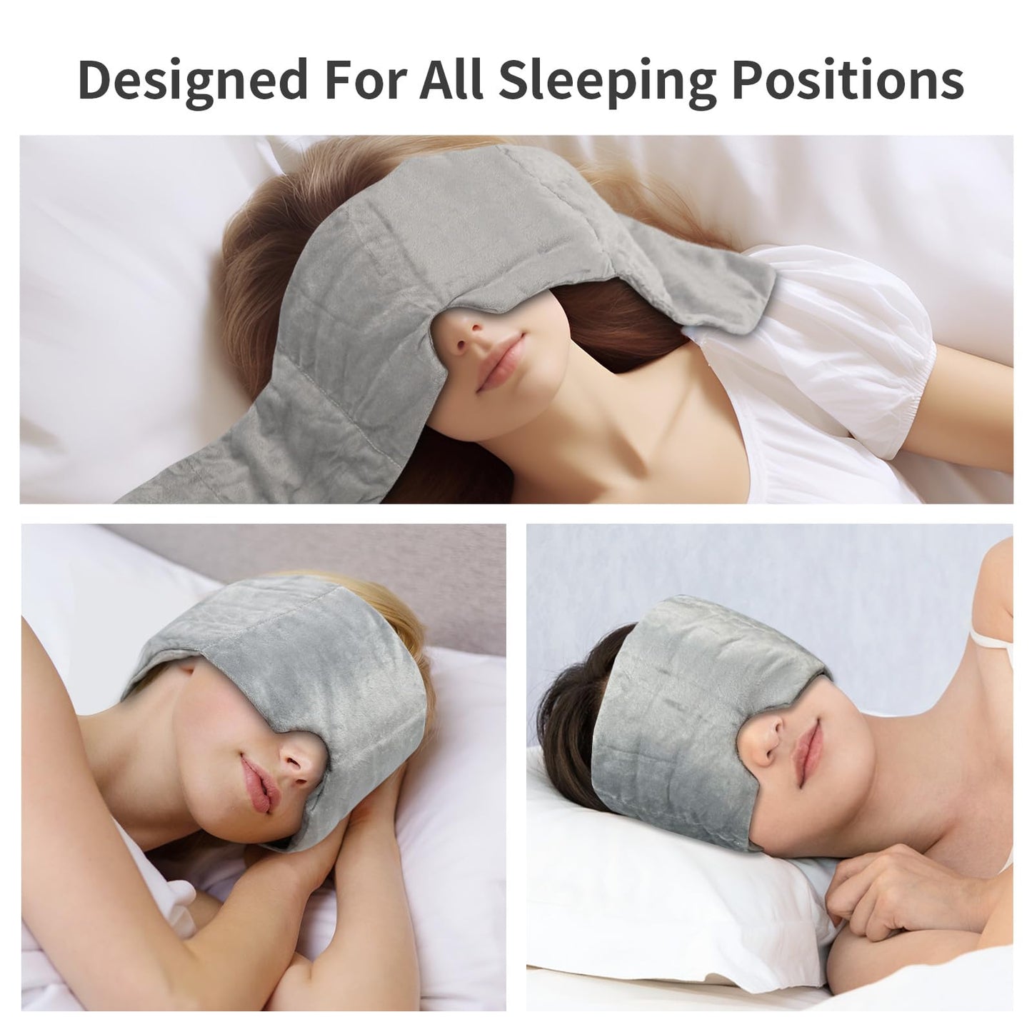 Weighted Eye Mask for Sleeping Washable Blackout Gravity Sleep Masks Soft Gentle Pressure Blindfold Night Eye Covers for Side Sleeper Meditation Women Men Travel Essentials