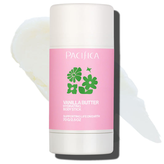 Pacifica Vanilla Butter Moisturizing Balm Stick – Solid Body Lotion for Instant Dry Skin Relief Moisture Balm, Shea Butter & Vanilla Formula Vegan & Cruelty-Free Clean Skincare 2.5 oz