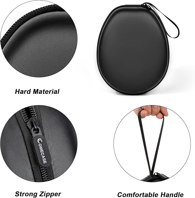Comecase Universal Headphone Case Comepatible with JBL Tune 510BT 720BT / for Sony WH-CH 720N/WH-CH520/ for Soundcore Q20/Q30/ for Beats Etc, Travel Carrying Box for Bluetooth Wireless Headset -Black