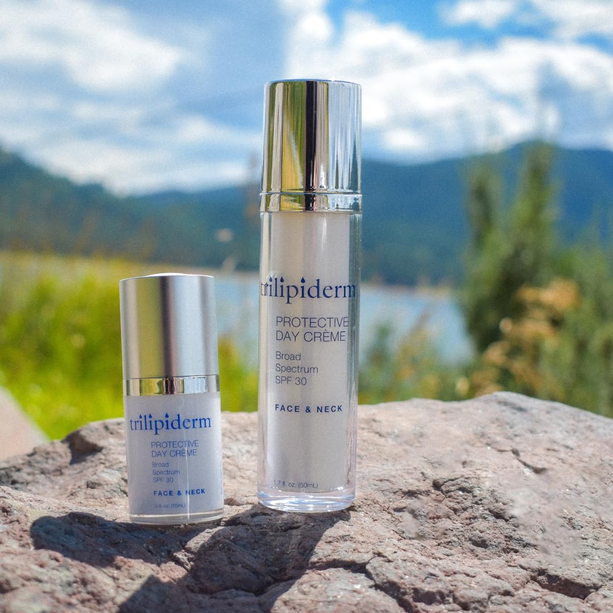 Trilipiderm Day Crème Mini .5oz, Broad Spectrum SPF 30 Protection and Anti-Aging Hyaluronic Acid On the Go All day, Travel Size