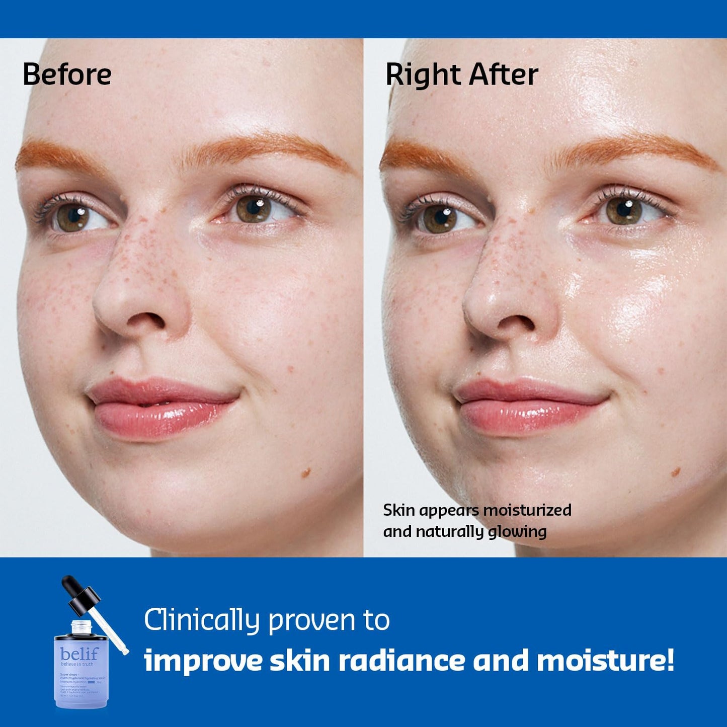 belif Super Drops Multi-7 Hyaluronic Hydrating Serum - 24-hr Moisturization, Hyaluronic Acid, Panthenol, Lightweight Daily Essence | Korean Skincare (1.01 fl. oz)