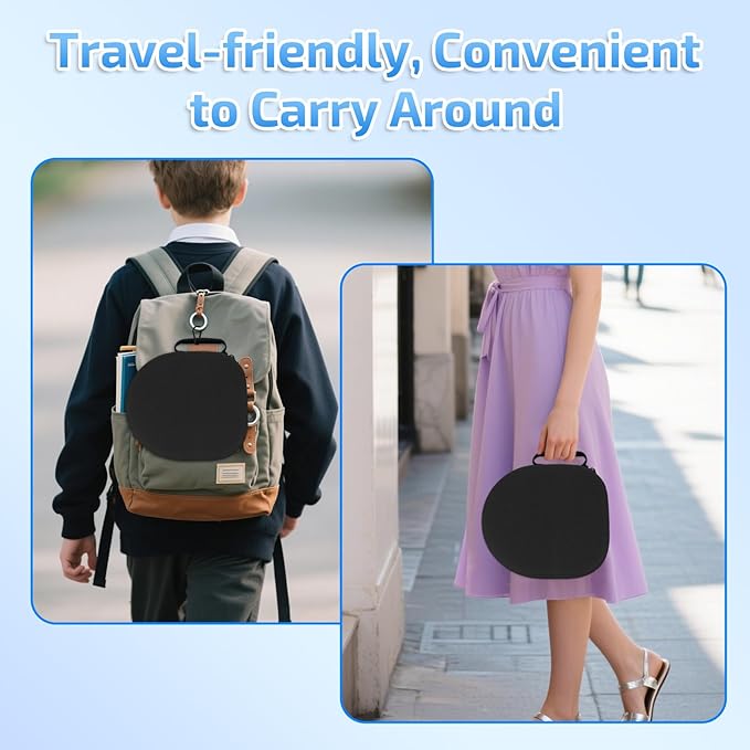 AirPod Max Case with Sleep-Mode Charging Function, Protective Travel Bag for Apple Over-Ear Headphones (Black)