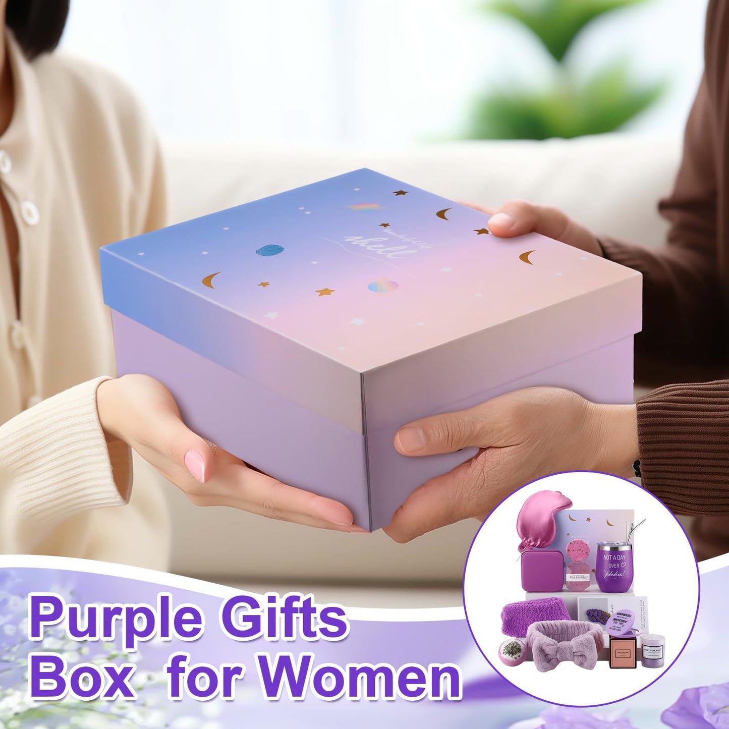 Nuogo 13 Pcs Birthday Gifts for Women Mothers Day Gifts Spa Basket Set for Women Mirrors Socks Steamers Jewelry Case Bath Robe Mom nurse Girlfriend Wife