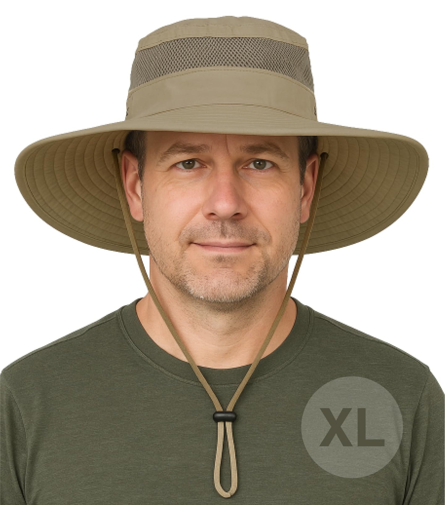 GearTOP Wide Brim Sun Hat for Womens and Mens Sun Hats - UV Protection Fishing Hat Safari Hat for Hiking Gardening & Beach Large Khaki