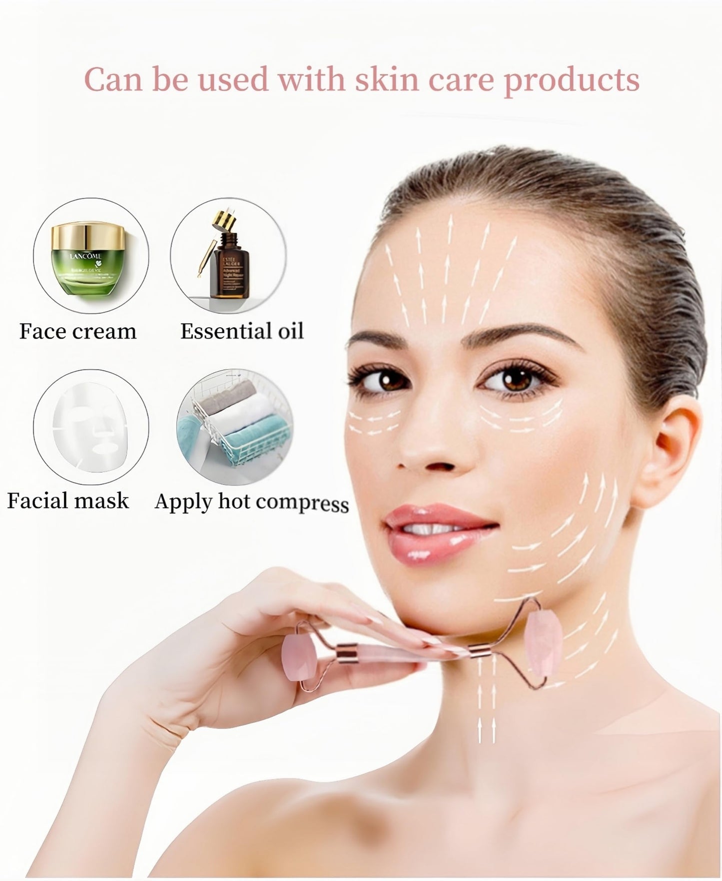 Bolithui Jade Roller Massage Stick & Gua Sha Set - 100% Natural Stone Facial Massage Tools for Lymphatic Drainage, Anti-Puffiness & Glowing Skin, Spa-Quality Skincare, Gift-Ready Packaging