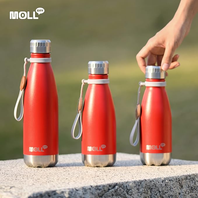 Kids Water Bottle for School-9 oz Stainless Steel Double Wall Vacuum Insulated Sports Water Bottle Reusable Metal Leak Proof Cola Shape Flask for Girls (Teal)