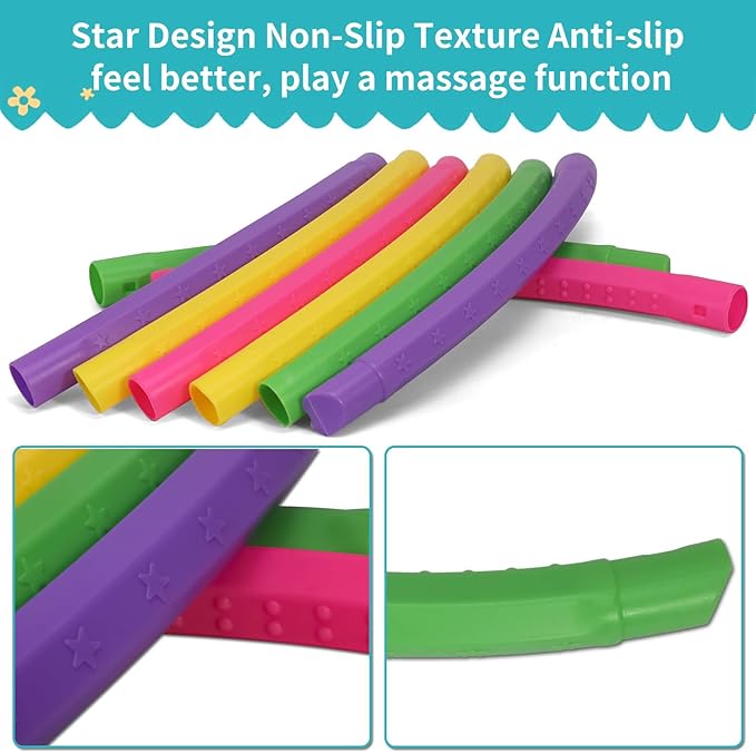 2 Pack Color Hoop - Size & Length Adjustable, Plastic Toys for Adults & Party Games, Gymnastics & Dog Agility Equipment, Christmas Wreath