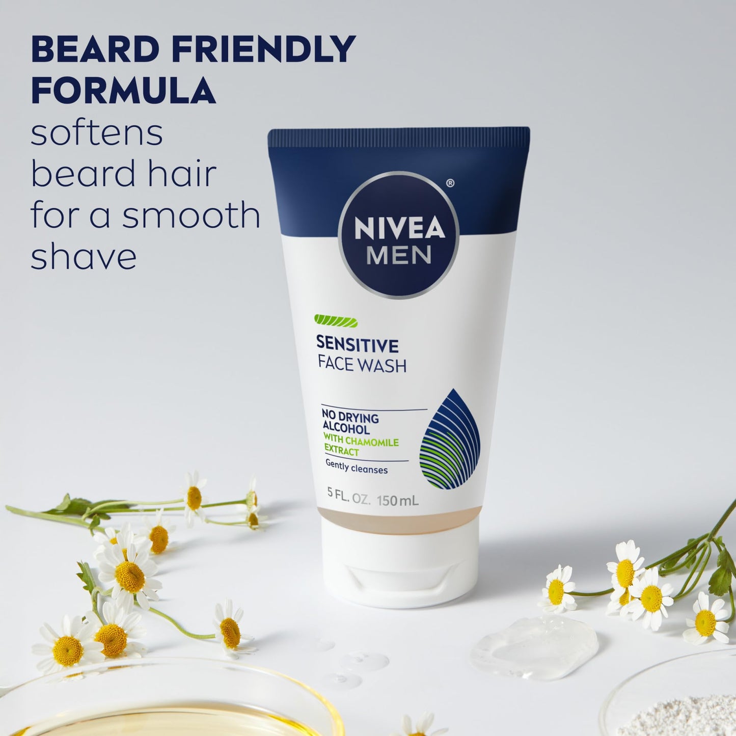 NIVEA MEN Sensitive Skin Care Set for Men, Face Wash, 5 Fl Oz + Body Wash, 16.9 Fl Oz + Shave Gel, 7 Oz + Soothing Post Shave Balm, 3.3 Fl Oz + Face Lotion SPF 15, 2.5 Fl Oz