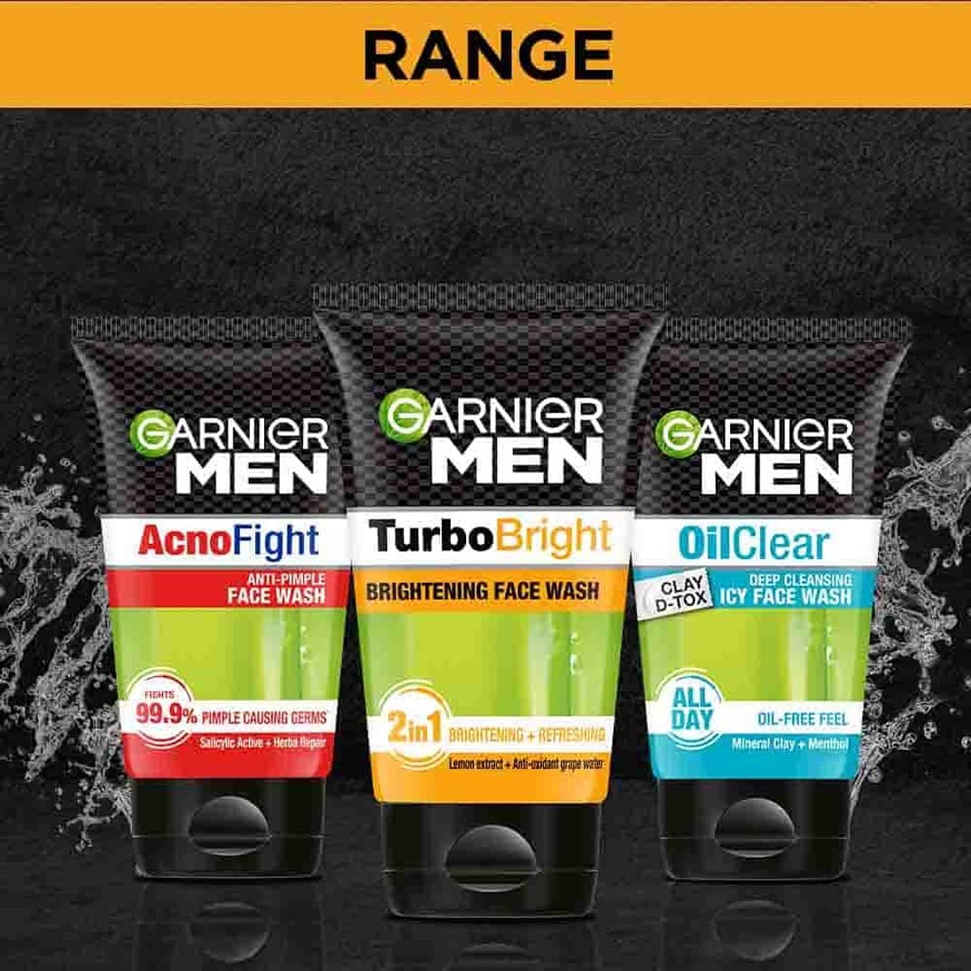 Garnier Men TurboBright Face Wash, 100 Gram