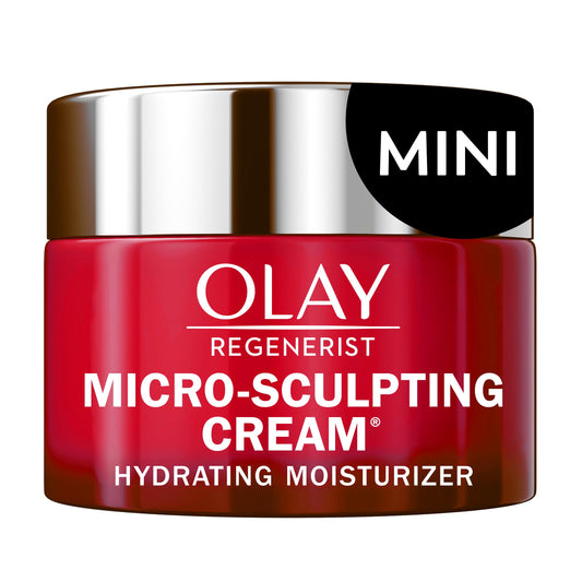 Olay Face Moisturizer, Regenerist Micro-Sculpting Cream for Women, Trial Size - Instant Hydration, Anti-Aging, Anti-Wrinkle, Firming Skin Care - Hyaluronic Acid, Niacinamide, Amino Peptides, 0.5 Oz