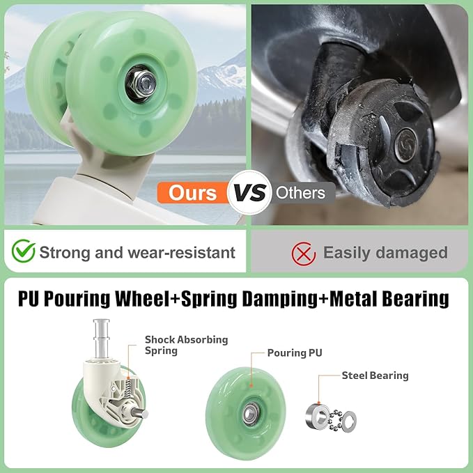 Aluminium Frame Checked-Luggage with Smooth Jelly Wheels, Hardside Zipperless Rolling Suitcase with TSA Lock (White, 28-Inch)