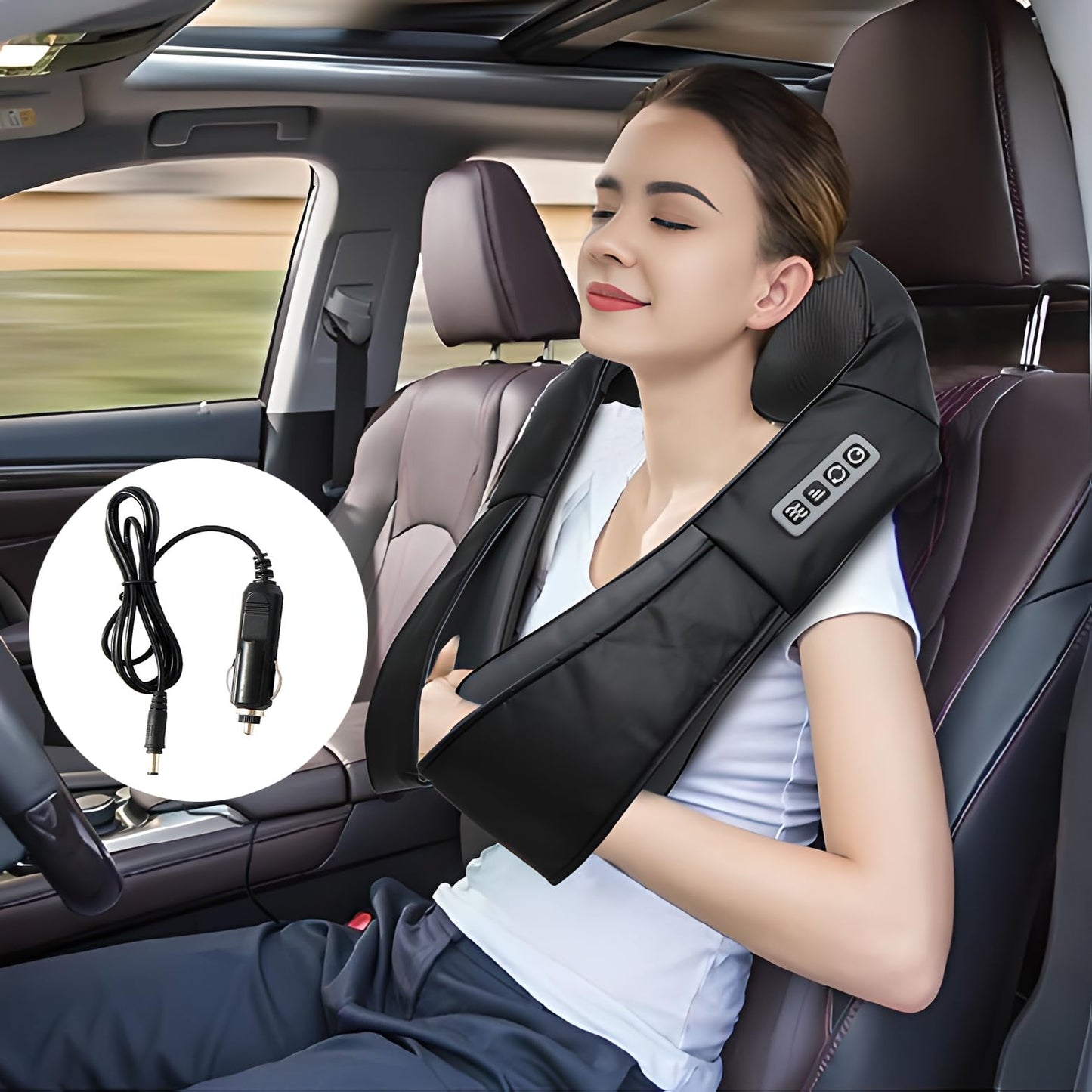 UFFAE Shiatsu Neck and Back Massager with Heat, Electric Deep Tissue Kneading Neck and Shoulder Massage, Best Gifts for Women Men Mom Dad Mothers Fathers Day Birthday Gift (NOT Cordless)