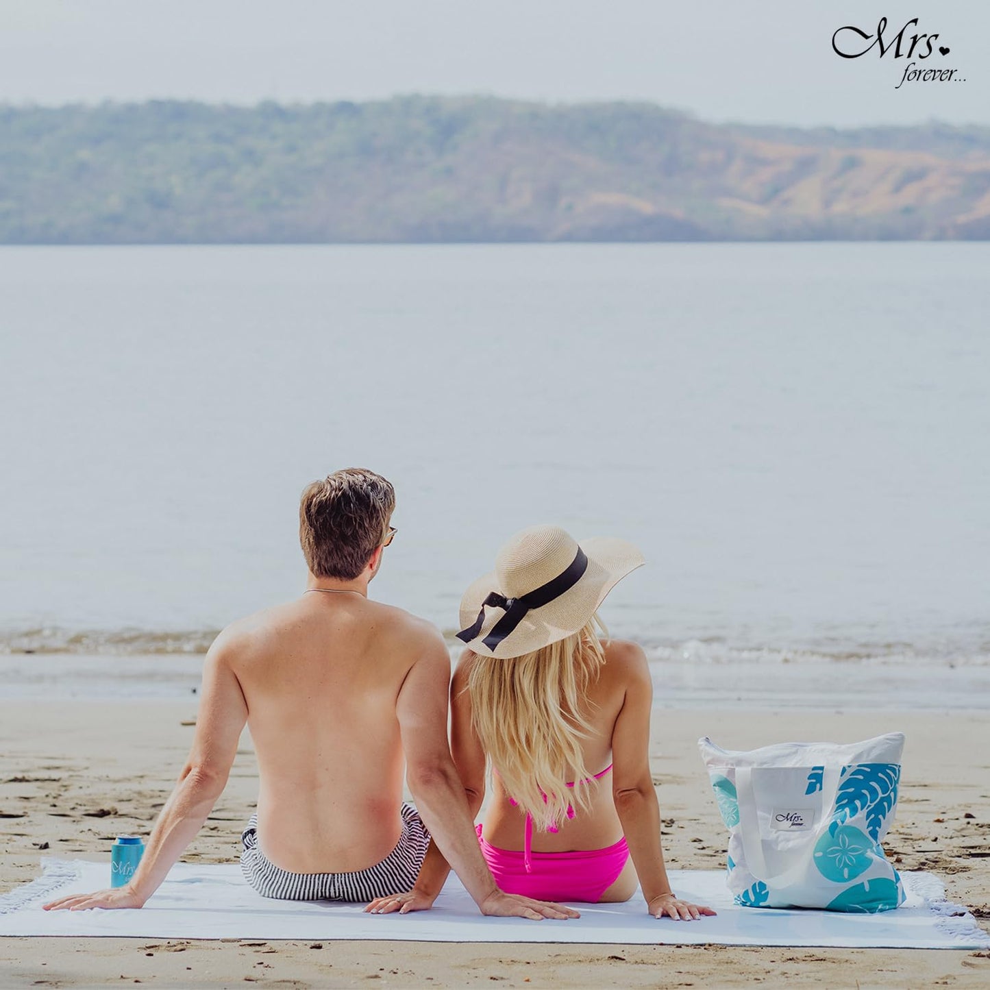 Unique Bridal Shower Beach Gifts Set - 4 Amazing Mrs Bride Gifts for her - Honeymoon Travel Essentials & Bridal Shower Gifts