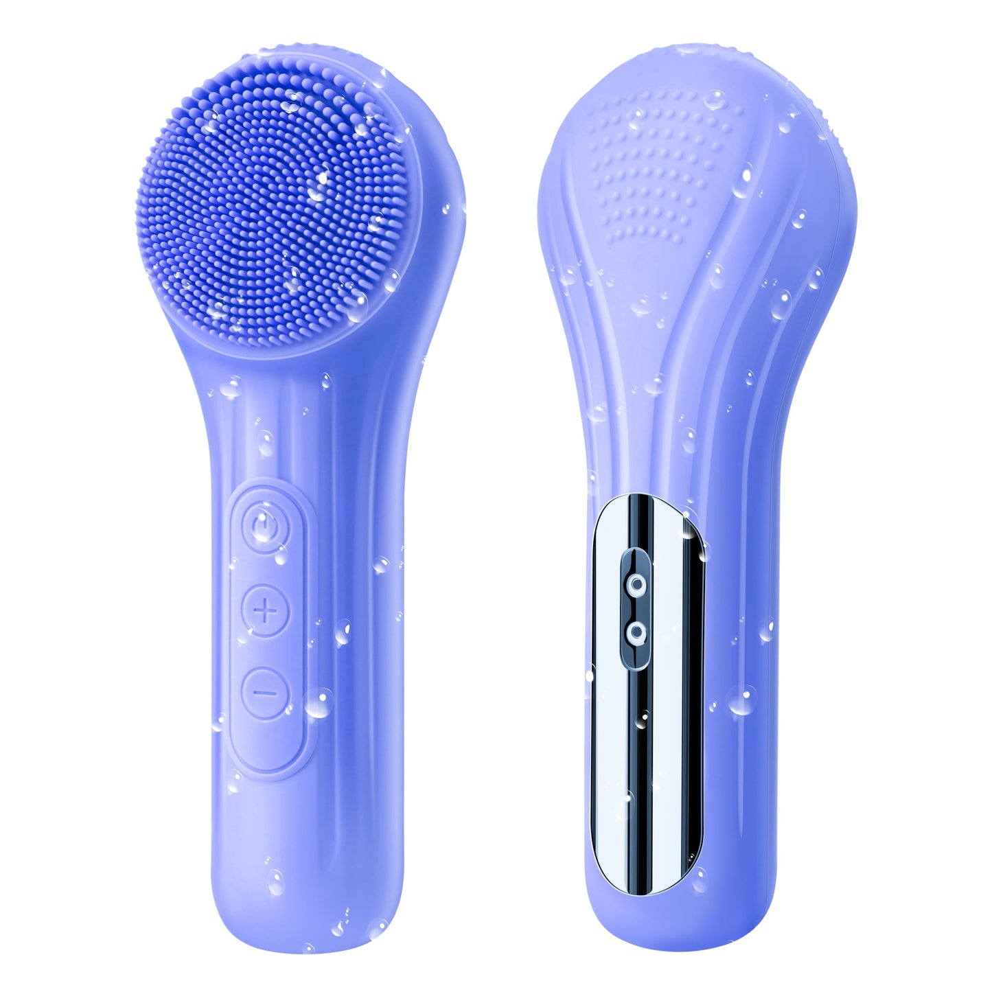 JURP Waterproof Rechargeable Facial Cleansing Brush - Cleans, Exfoliates, Massages for All, Blue Electric Face Scrubber (Blue)