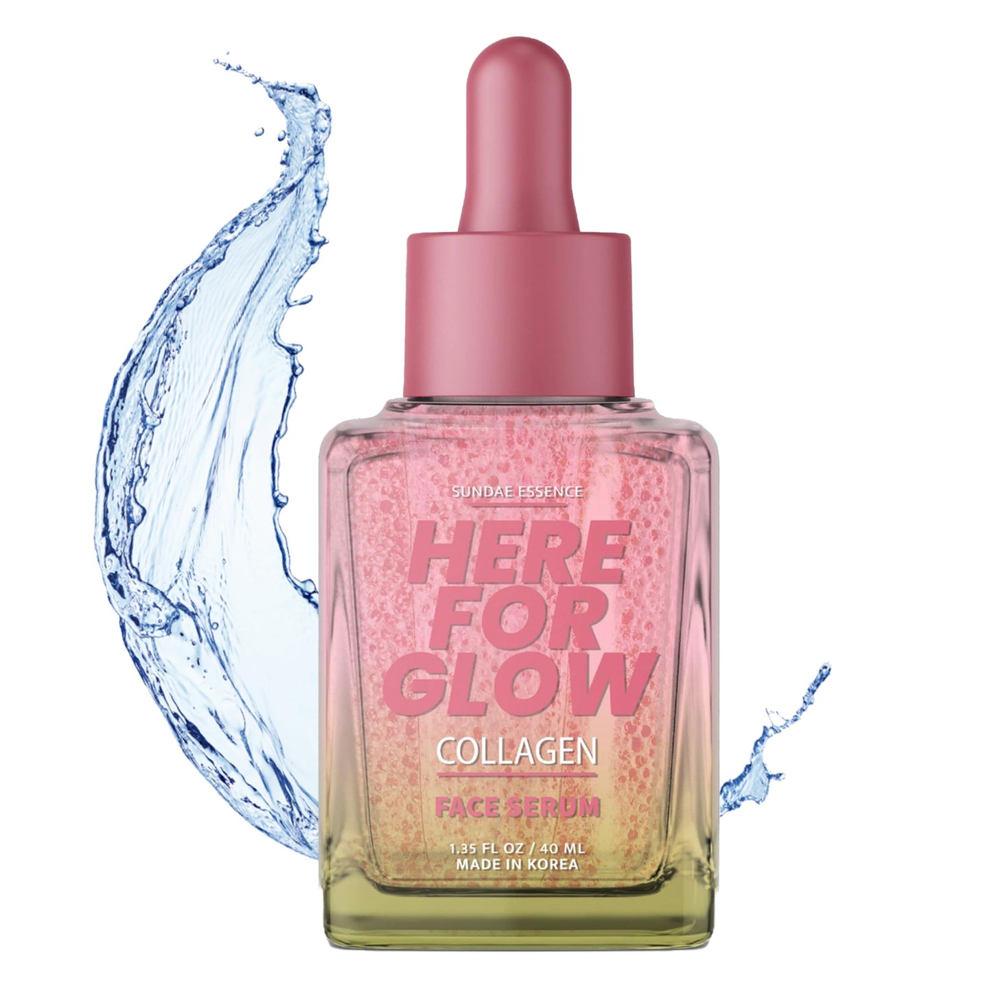 Sunday Essence Collagen Face Serum - Dermatologist Tested, Anti-Aging, Korean Skin Care, Hydrates & Improves Elasticity - Strengthens Skin’s Barrier, Retains Water - Vegan, Paraben-Free, 1.35 Fl. Oz