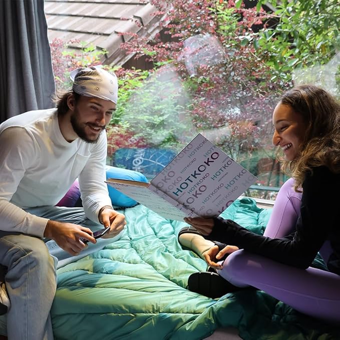 Camping Blanket,Puffy Printed Camp Blankets Lightweight Packable for Outdoor Camping,Traveling, Stadium, Hiking, Picnics