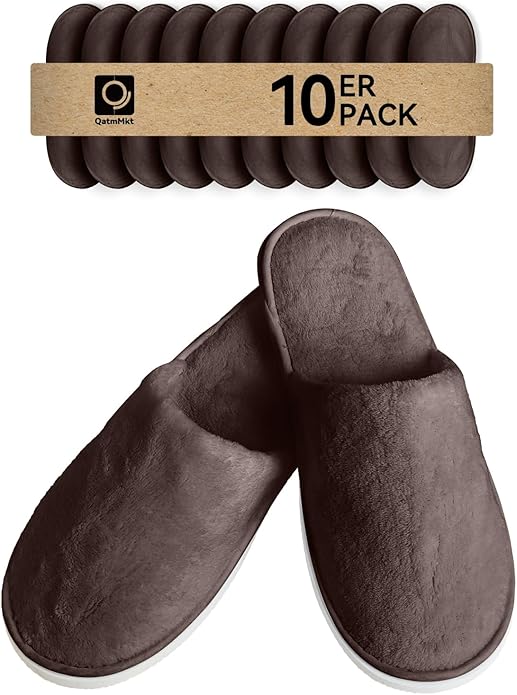 10PCS Unisex Guest Disposable Slippers, SPA Cotton Slipper, Hotel Bath Slippers Disposable, Travel Bulk Guest House Slipper for Shoeless Home, Travel, Hotel or Commercial