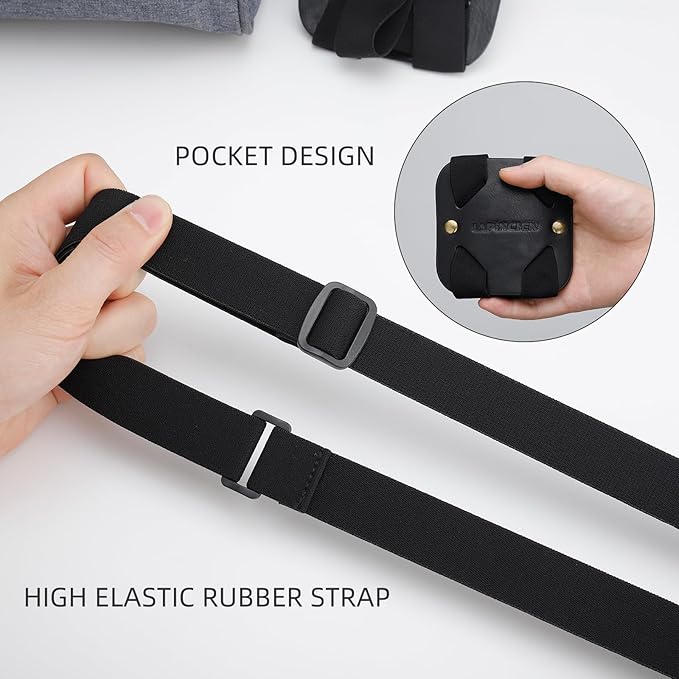 Adjustable Luggage Straps for Suitcases Add a Bag High Elastic Travel Bag Bungees Connecting Carry On Bag TSA Approved (2 Pack Black)
