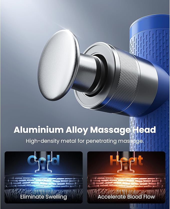 BOB AND BRAD A7 Massage Gun with 11mm Amplitude and Metal Head, Mini Massage Gun Deep Tissue Portable, Professional Muscle Massager for Pain Relief, Gift for Dad Mom