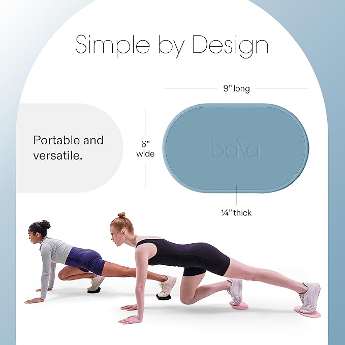 Bala Capsule Sliders for Working Out, Core Workout Sliders - Floor Exercise Sliders & Fitness Gliders for Squats, Lunges, & Push-up Variations - Strength Slides for Yoga, Pilates & Aerobics