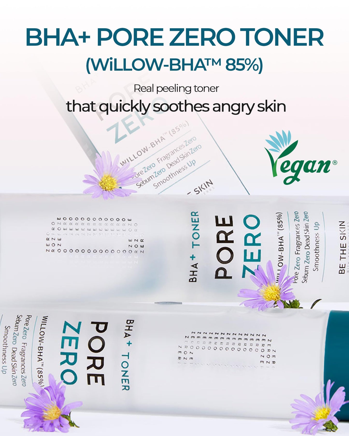 BE THE SKIN BHA+ Pore Zero Daily Exfoliating Toner - Pore Refining Korean Face Toner for Acne Prone Skin - Salicylic Acid for Pores and Sebum, 5.07 fl.oz.