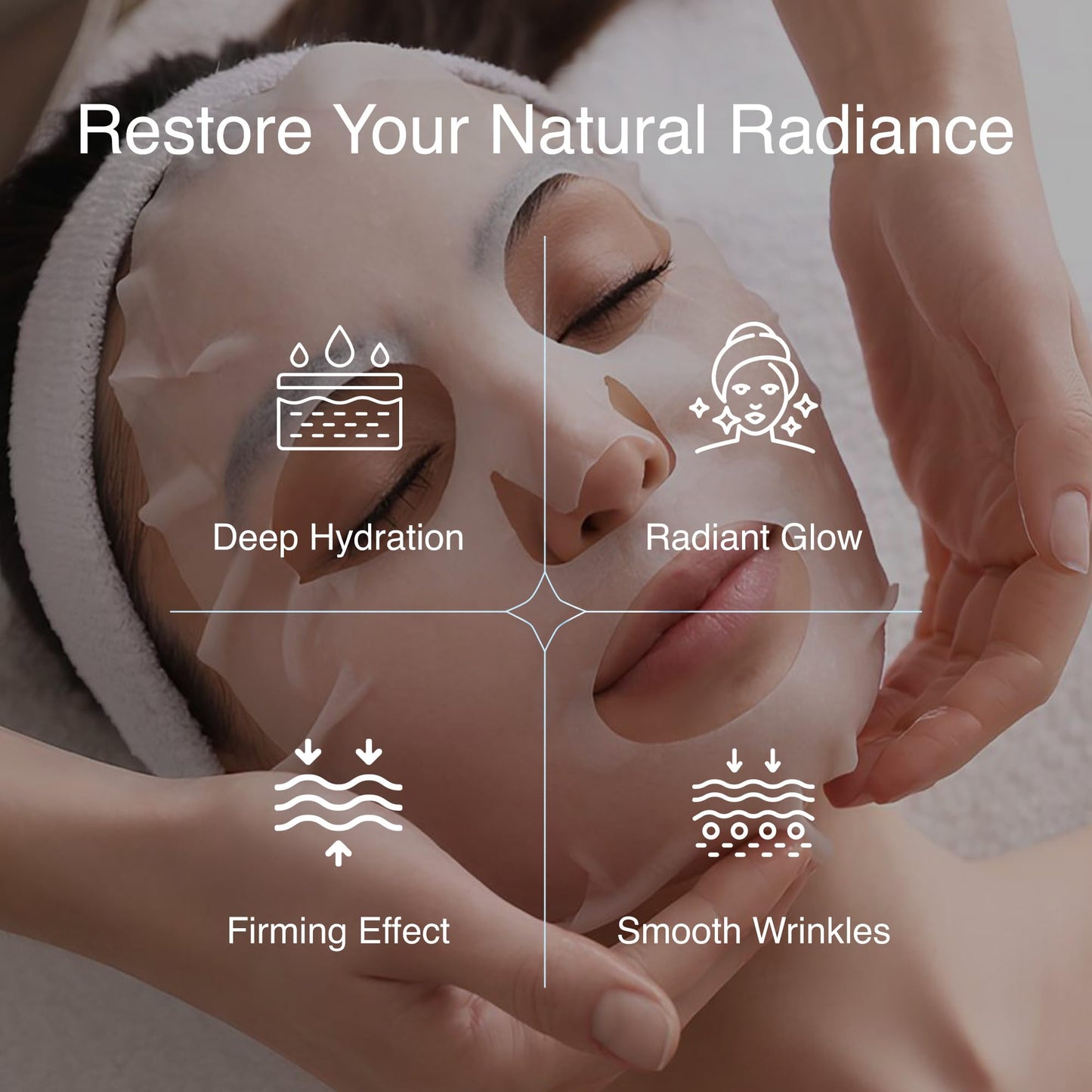 Collagen Face Mask - 6 Pack, Hydrating & Firming Sheet Mask for All Skin Types, Anti-Wrinkle, K-Beauty & Moisturizing Overnight Skincare