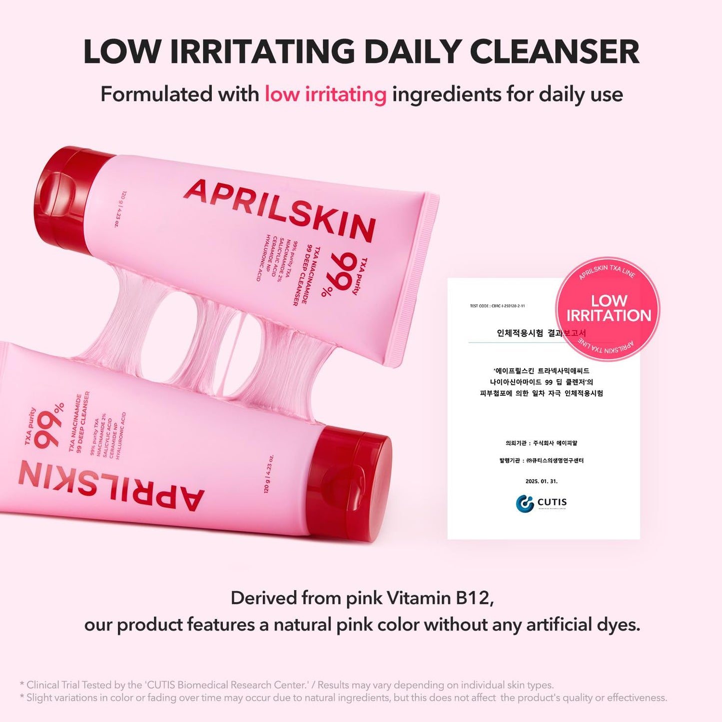 APRILSKIN TXA Niacinamide 99 Pore Care Pink Bubble Gum Deep Cleanser | 99% High-Purity TXA+Niacinamide | All-in-One Cleanser: Deep Cleansing, Blackhead Care, Pore Care, Moisturizing | 4.23 fl.oz.