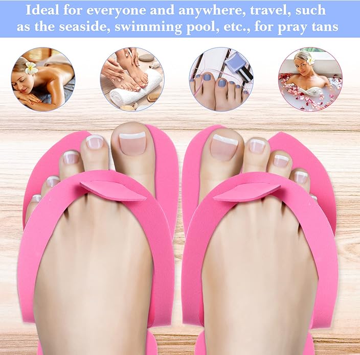 JaGely 90 Pairs Disposable Pedicure Slippers Bulk, Pedicure Flip Flops Disposable Anti Slip EVA Foam Spa Slippers Sandals for Guests Women Girls Kids Foot Bath Nail Salon Party Supplies