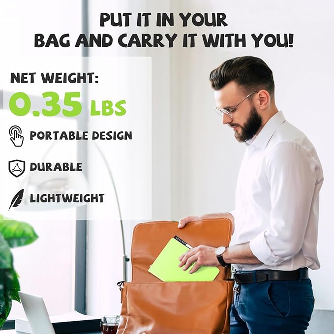 AGM Portable White Board Dry Erase, Double Sided Folding Whiteboards with Pen, Small Dry Erase Board for Study, Meeting, Doodling, Planning, Grass Green