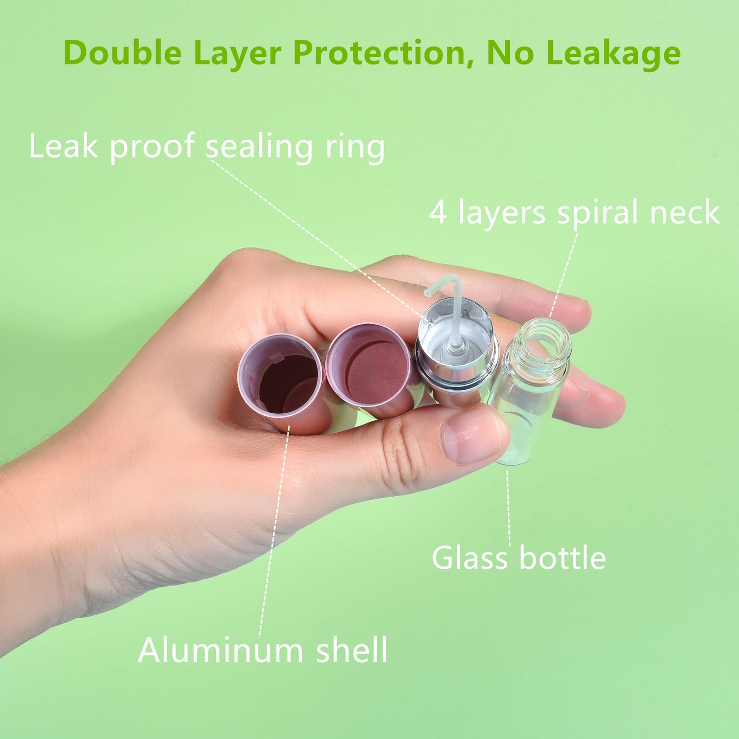 Yikimyfo 5 Pcs Travel Size Perfume Atomizer, 10ml/0.34oz Refill Bottle Mini Cologne Spray Bottle Refillable Perfume Bottle for Travel and Party with Tool