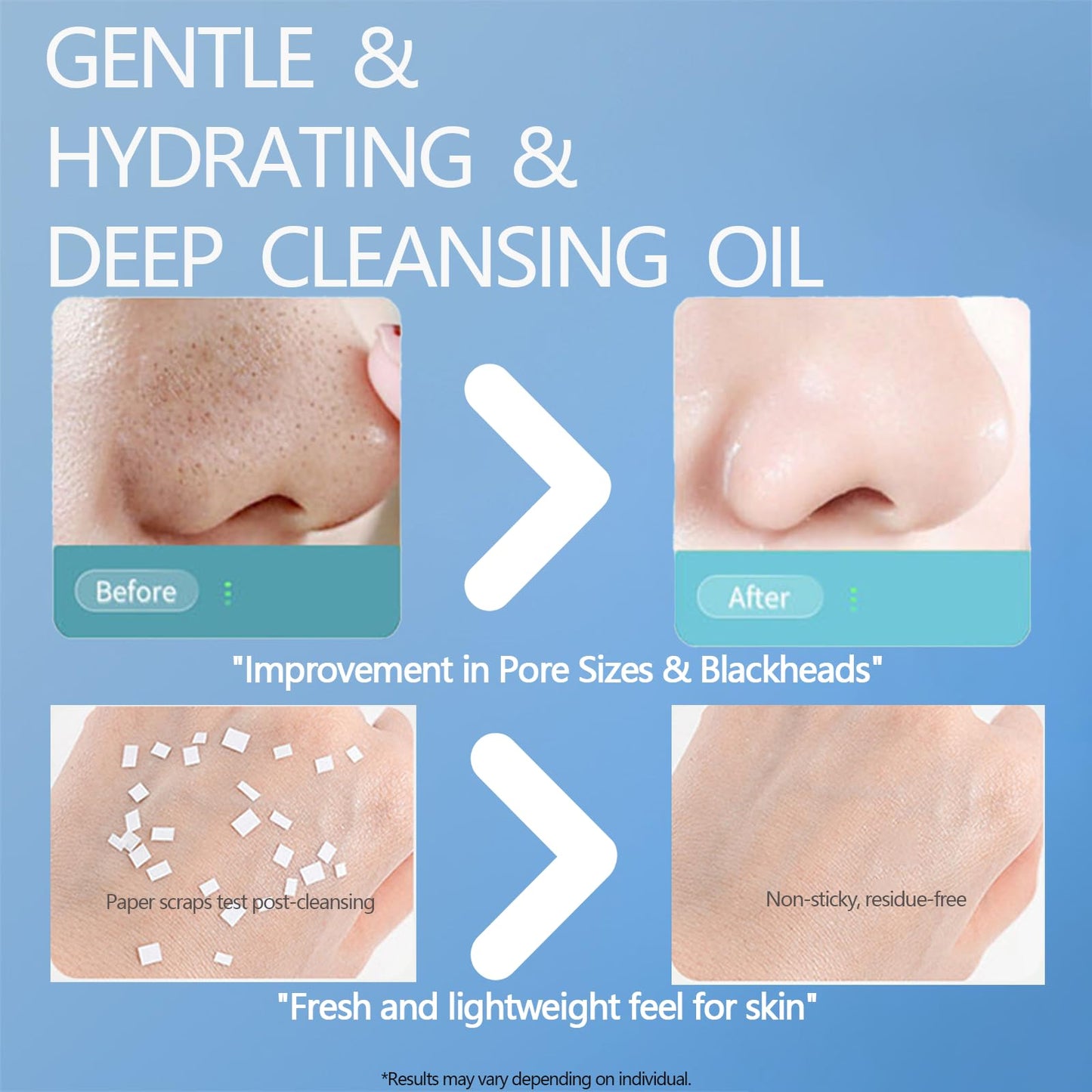 30Pcs Pore Blackhead Cleansing Oil, Camellia Oil Makeup Remover Capsule, Individually Speedy & Moisturizing & Gentle Face Cleanser, Mini Facial Cleanser, Travel Size Essential Makaup