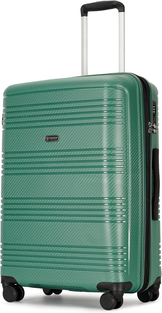 20 Inch Carry on Luggage 22x14x9 Airline Approved Hardside Suitcase with Spinner Wheels TSA Lock, 20-Inch, Green