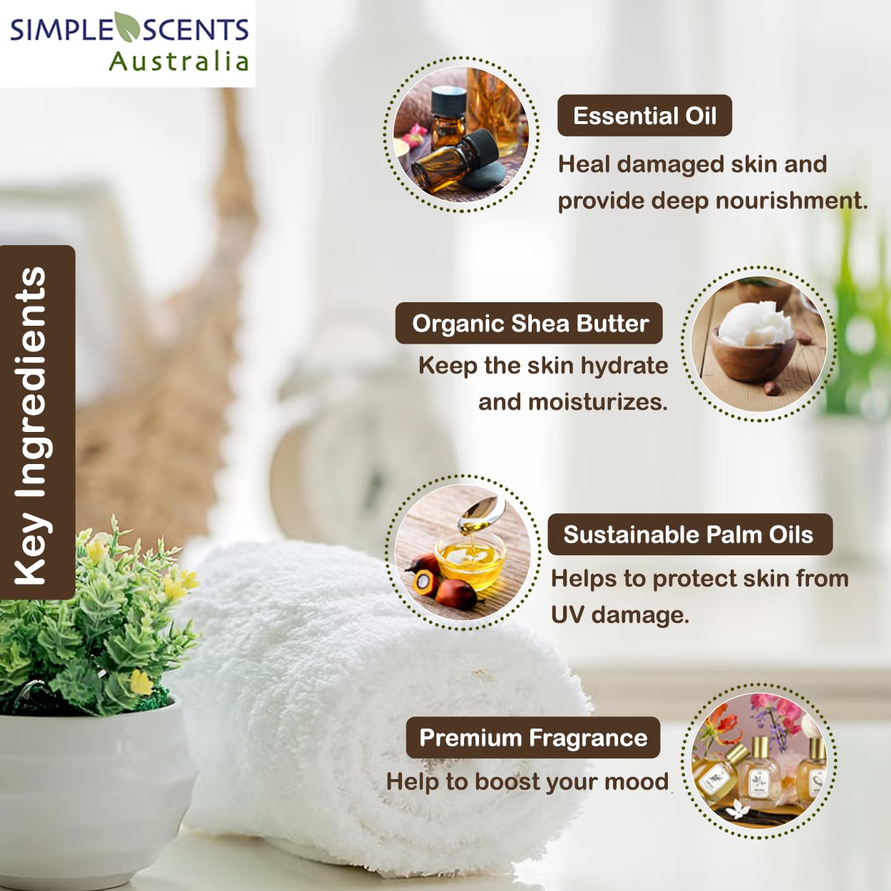 SSA Sandalwood Soap Bars (12 Pack, 3.5oz Each), Australian Moisturizing Natural Triple Milled Bar Soap Enriched with Organic Shea Butter, Long Lasting Plant Based Body Bath Bars for Men & Women