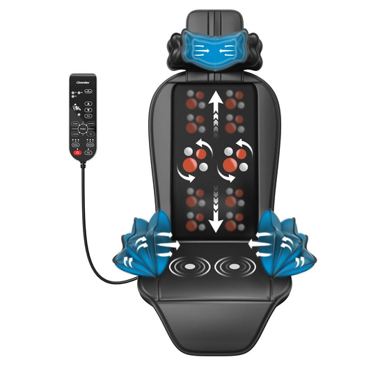 Comrelax Shiatsu Massage Cushion with Heat,Kneading Massager with Vibration,Seat Massager for Office