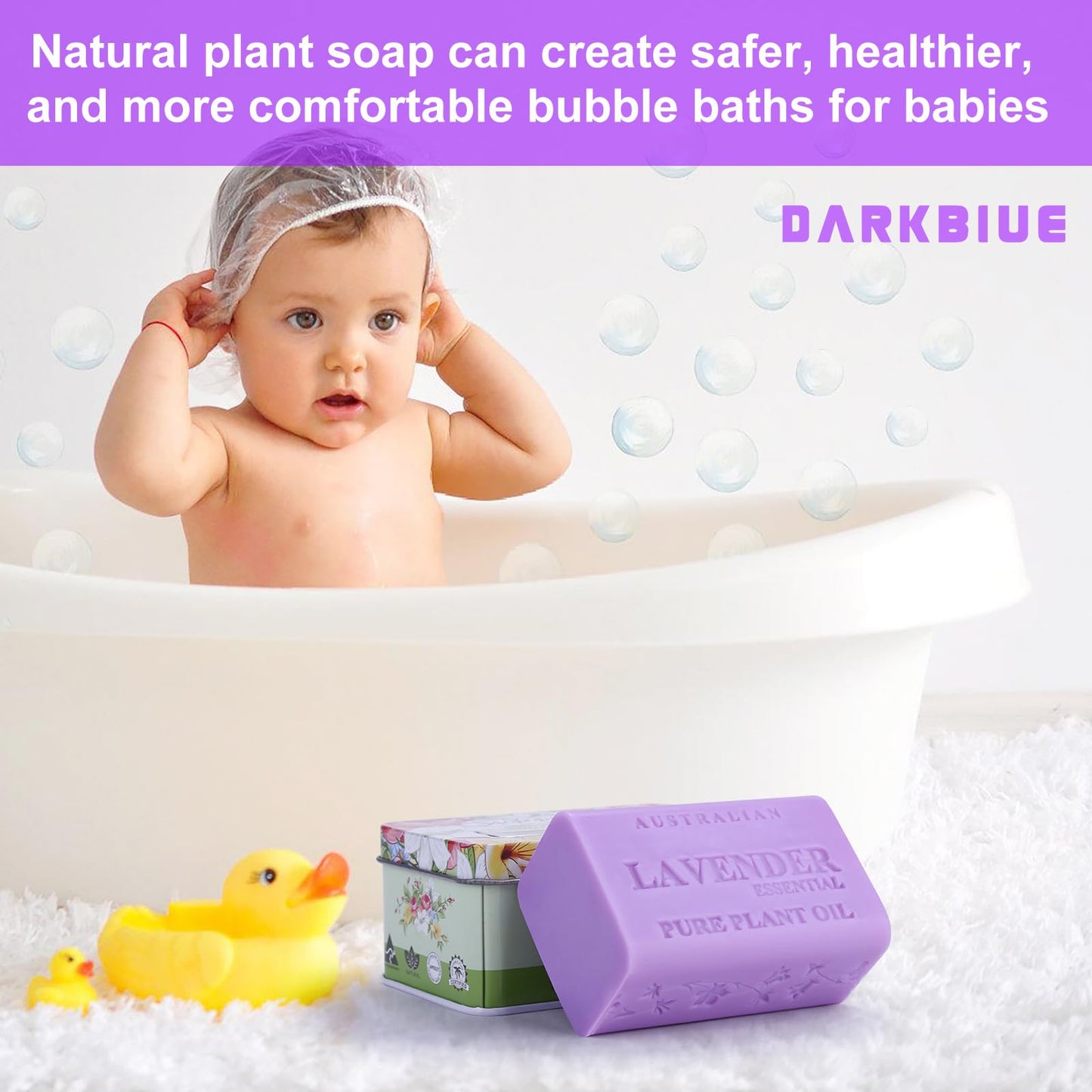DarkBlue-australian natural bath and body soap bars;great scent(fragrance smell);cleansing well;skin feeling soft;wash hair;shea moisture soap bars;lavender bar (Essential Lavender)