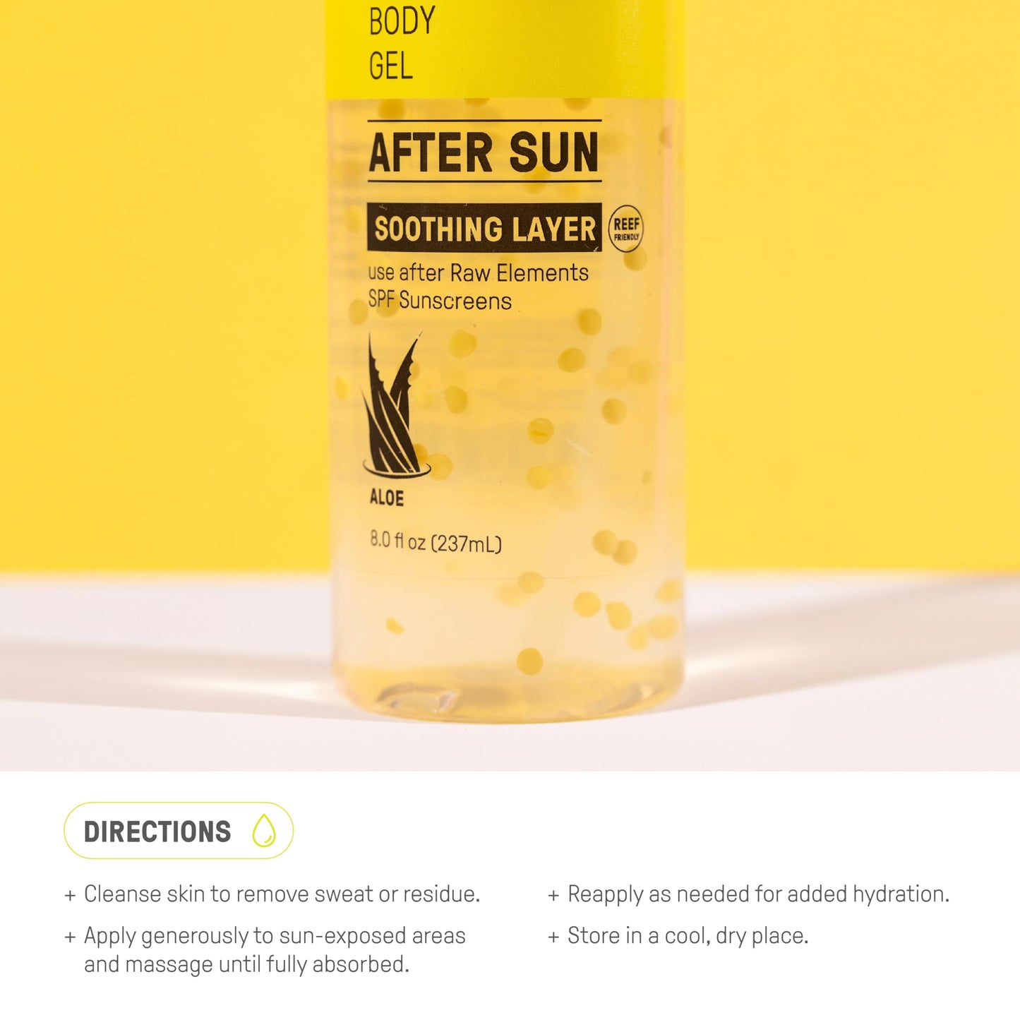 Raw Elements After Sun Body Gel Skin Care with Aloe Balls