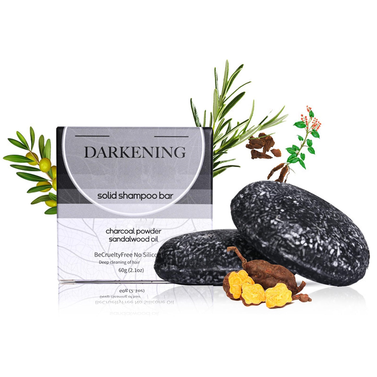 DLZZRS Rice Water Shampoo Bar for Deep Cleaning, Hydrating & Moisturizing Dry Hair, Natural Solid Soap Shampoo for All Hair Types, 2.1oz