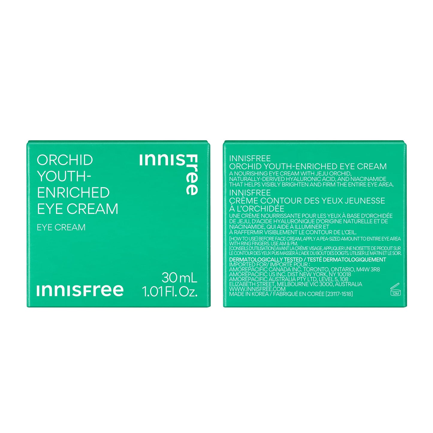 innisfree Orchid Youth-Enriched Eye Cream, Korean Firming Eye Treatment to Smooth Fine Lines