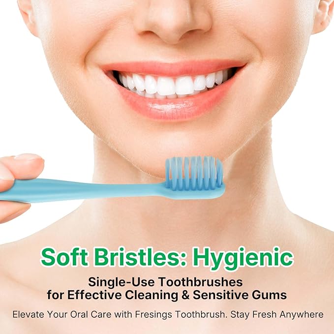 100 Pack Disposable Toothbrushes with Toothpaste, Individually Wrapped Soft Bristle Travel Toothbrush Bulk, Hotel Guest Amenities, Mint 3g Toothpaste Set for Camping, Donation & Oral Care Kit