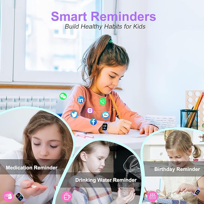 Kids Watch, IP68 Waterproof Smart Watch with 19 Sport Modes, Pedometer, 19 Sports Modes, Great Tracker Gift for Kids