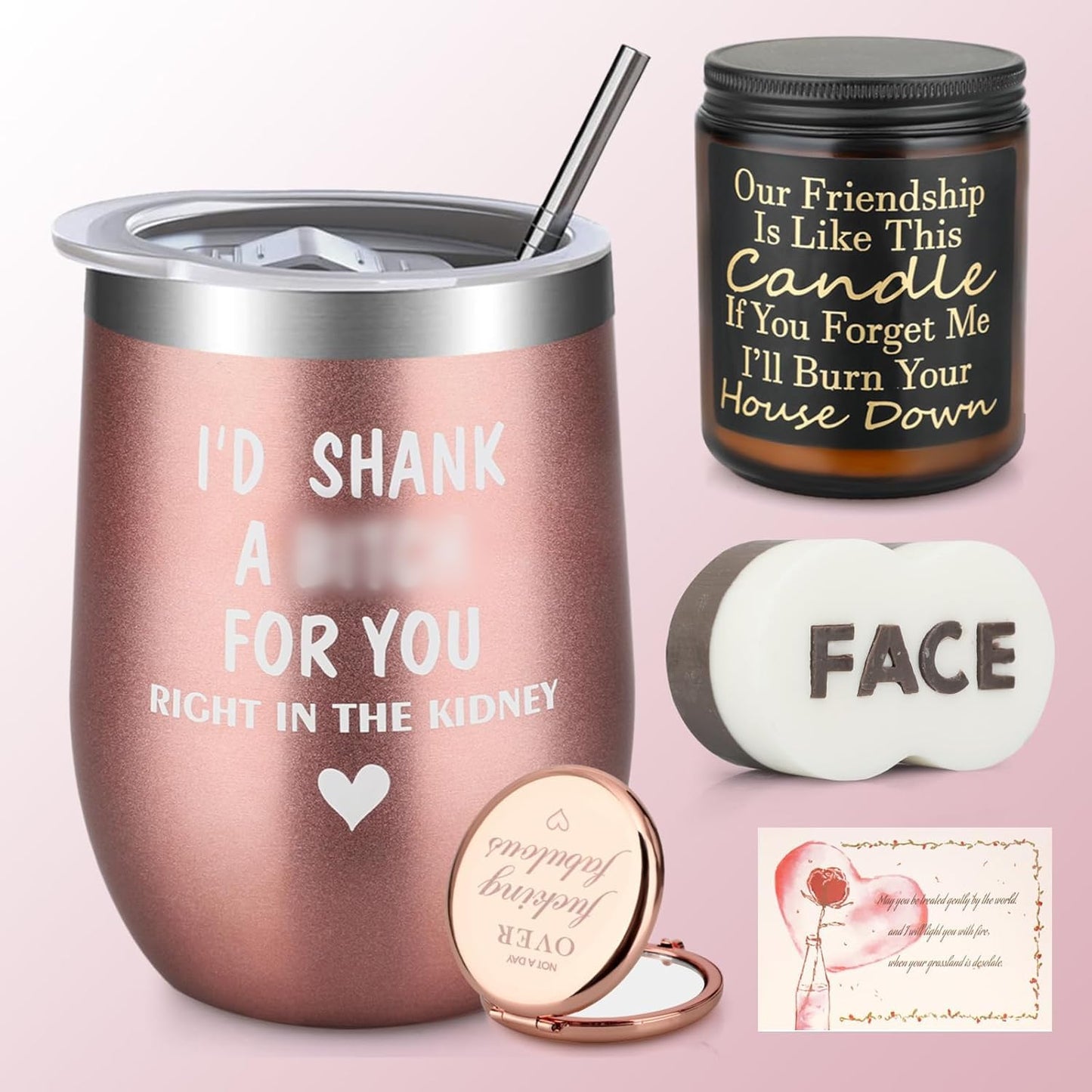 Birthday Gifts for Women Girl Best Friends Happy Basket for Friendship Friends Female Sister Gift Box Lavender Scented Candles Christmas Mother's Day Valentine's Day