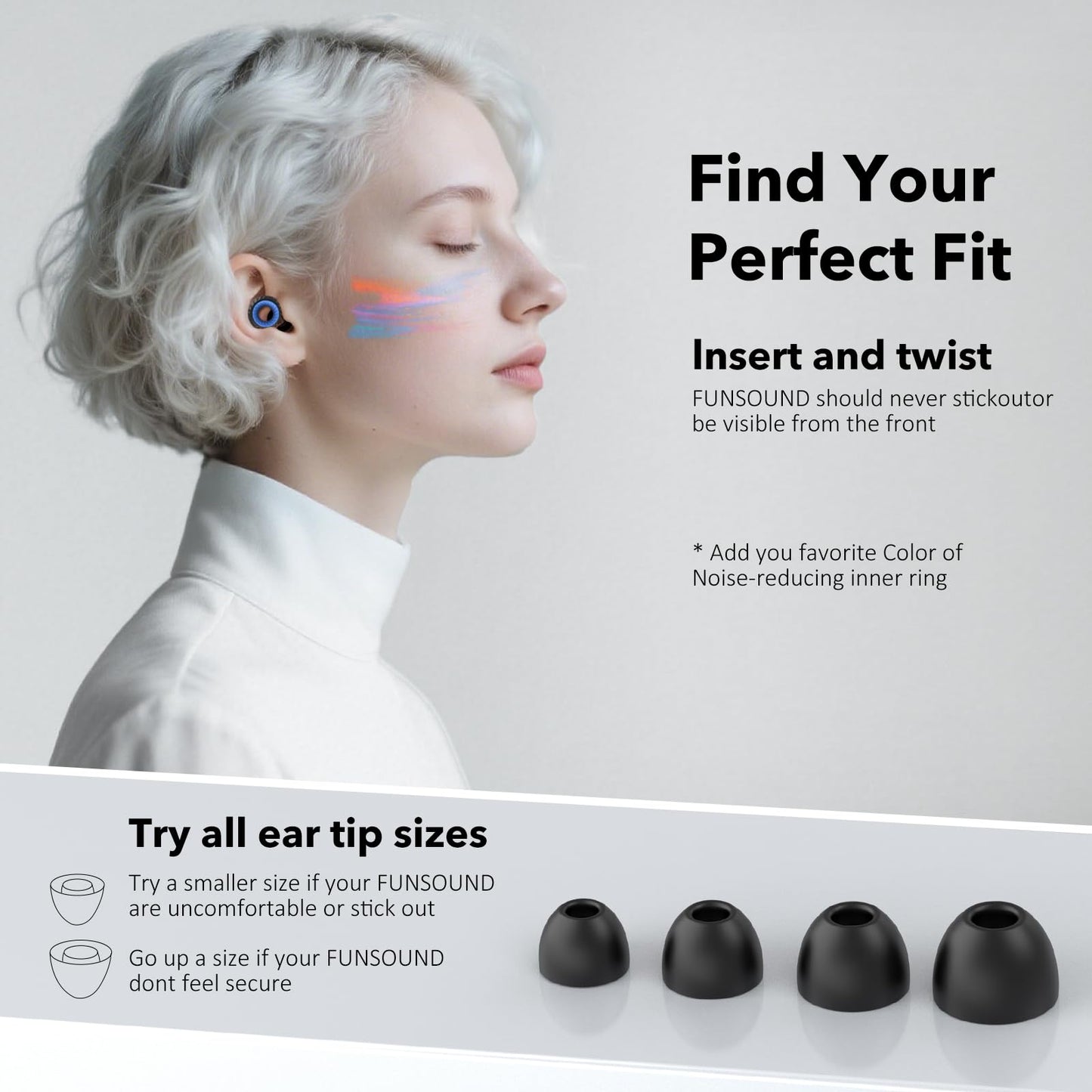 Ear Plugs for Sleeping Noise Cancelling -30dB, 2-Pack Reusable Soft Noise Reduction Ear Plugs for Sleep, Travel,Deep Focus, Hearing Protection,Concert with Carrying Case(White*2)