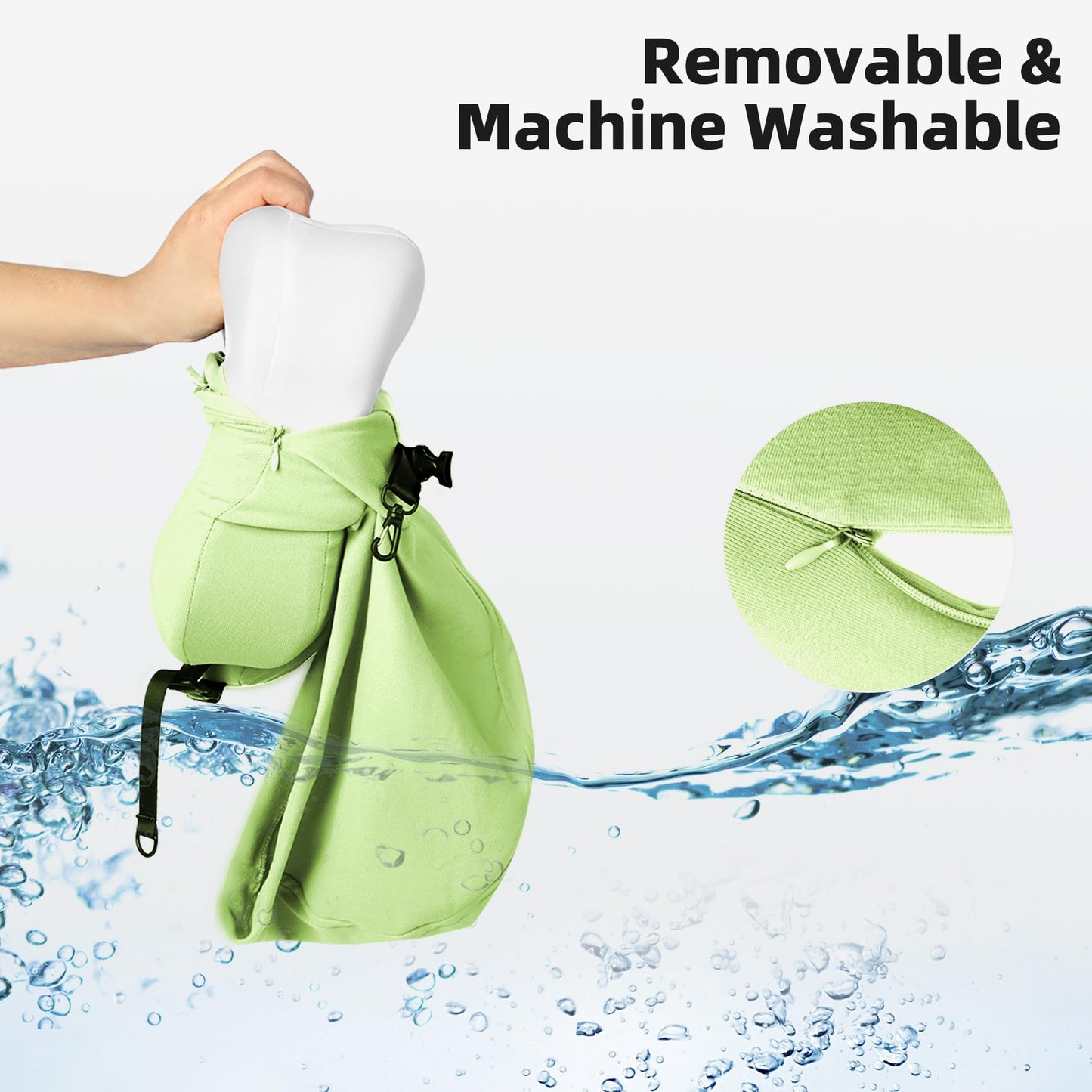 ALLINCOZY Privacy-Friendly Hooded Travel Pillow for Kids & Adults, Sensory-Friendly, Memory Foam Neck Support for Airplane, Car & Train, Breathable Fabric, Portable, Ultimate Comfort