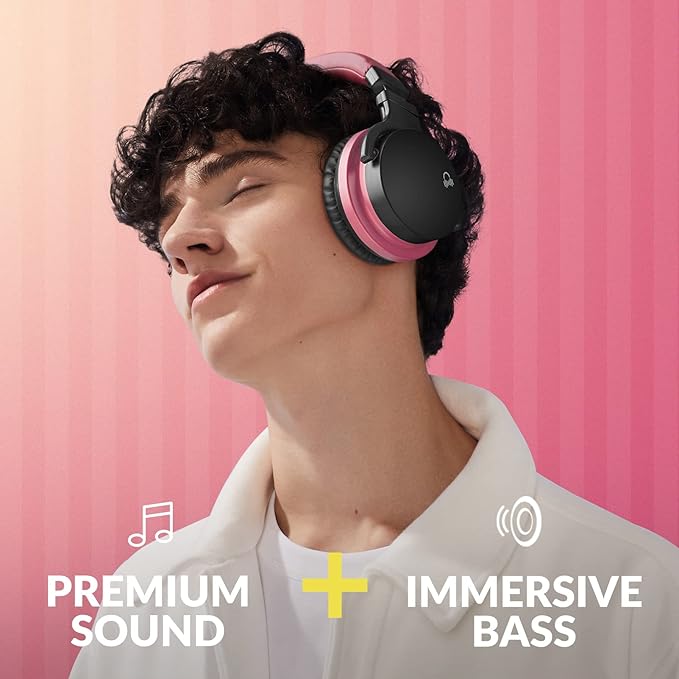 Million Sold Classic E7 Active Noise Cancelling Headphones with Upgraded HD Sound, Wireless Bluetooth Headphones Over The Ear Unequaled Comfort, Vivid Deep Bass, for Home Office Travel Birthday Gift
