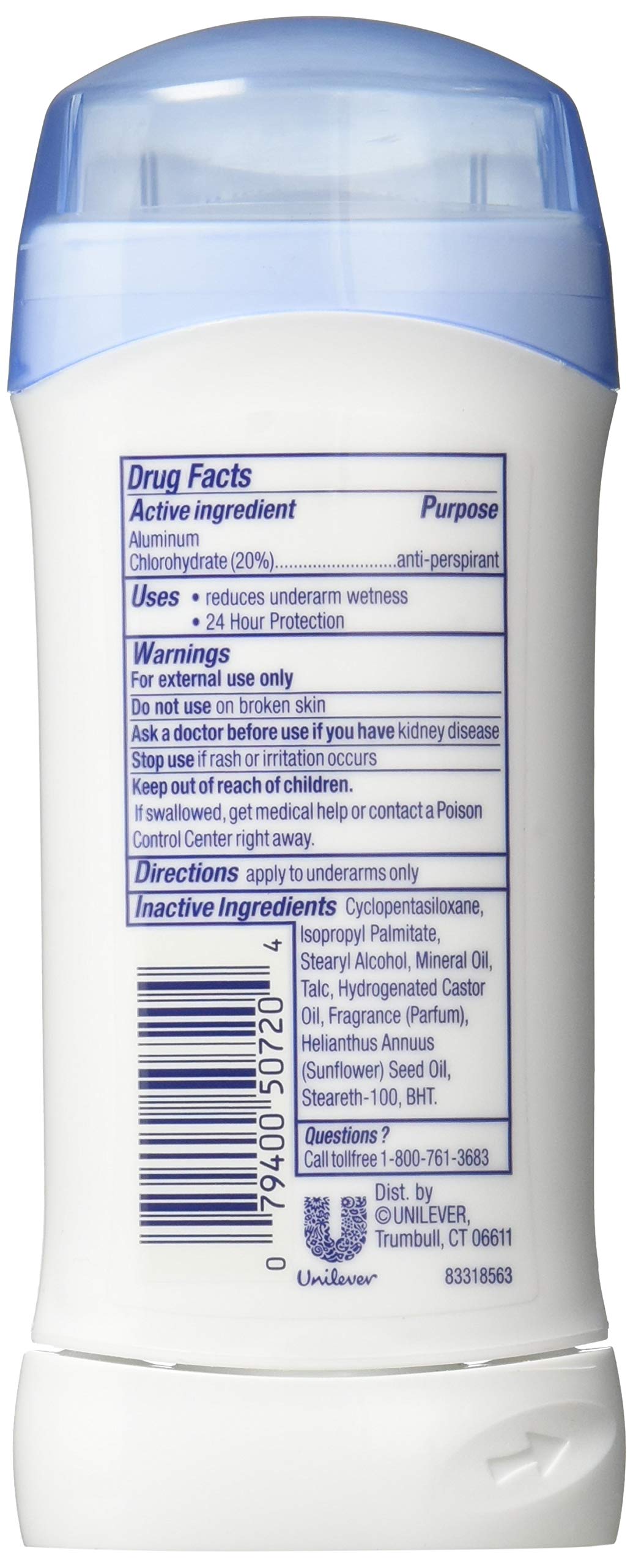 Dove Anti-Perspirant Deodorant Invisible Solid Powder, 2.6 Ounce (Pack of 4)